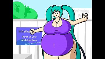 Miku Swimsuit Body Inflation (Imbapovi and Thirdian)