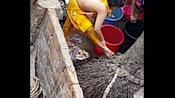 How to bath a village girl