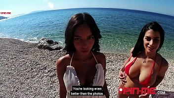 Rosa and Sofia like to share & spoil his boner at the beach! Pin-Me.com