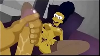 Marge dos Simpsons safada se masturbando