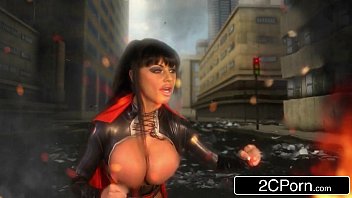 Big Tit Superheroine Wife Kerry Louise Sucks Husband's Cock