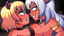 Give an Imp a chance [Femdom Hentai game PornPlay] Ep.16 deepthroat thrusting by pulling her horns