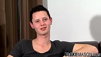 Britsh dude Aiden Jason wanking his dick until jizzing